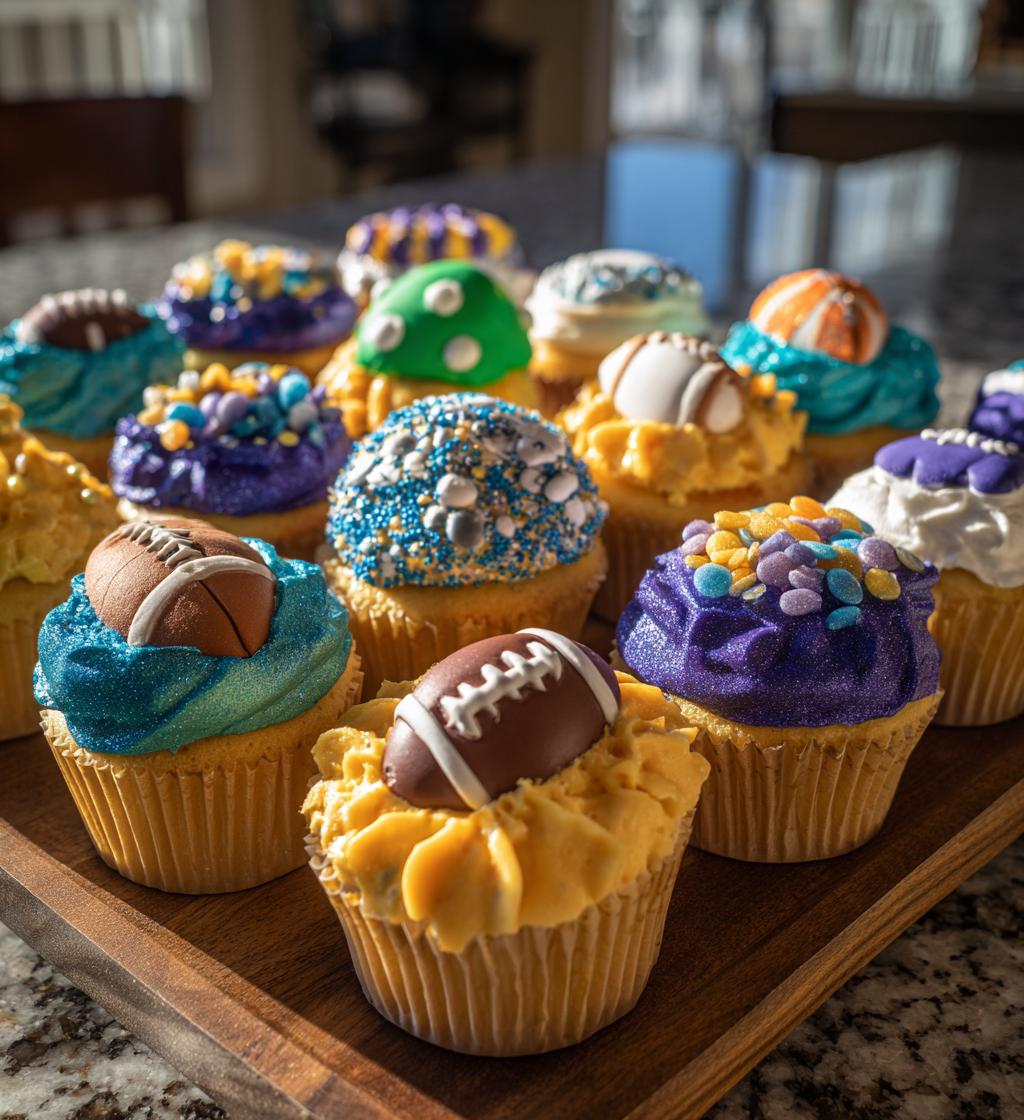 game day cupcake decorations