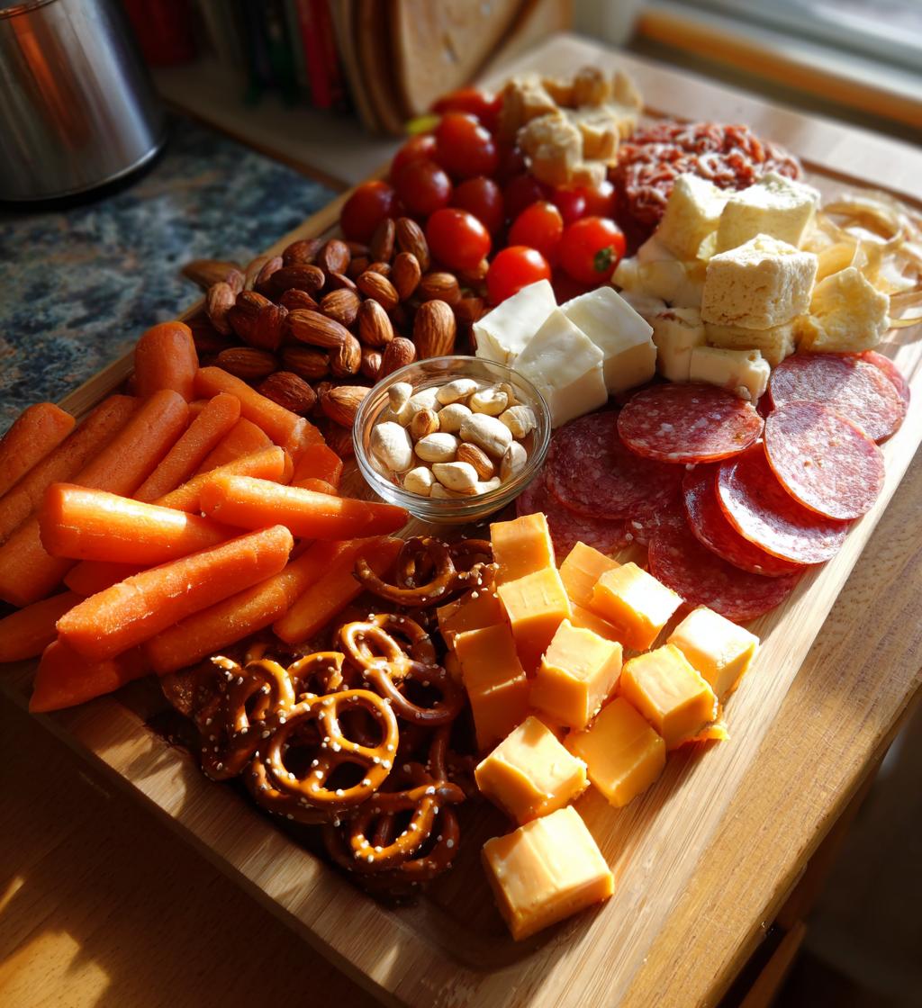 game day snack board