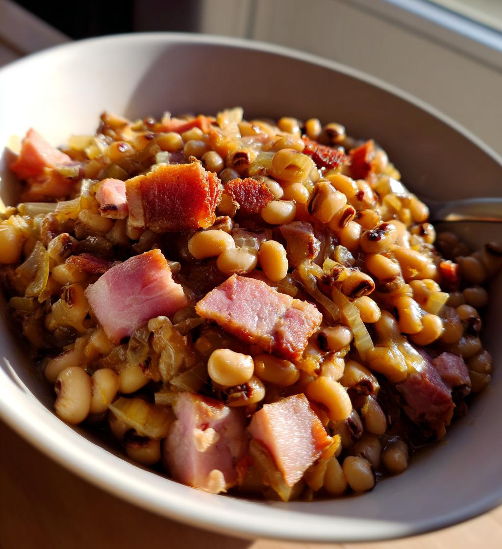 ham and black eyed peas crock pot