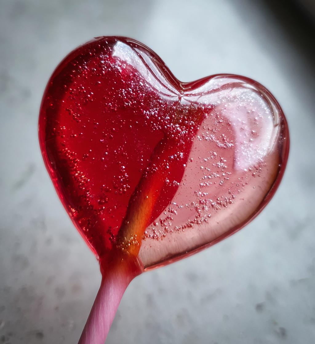 handmade heart-shaped valentine lollipop