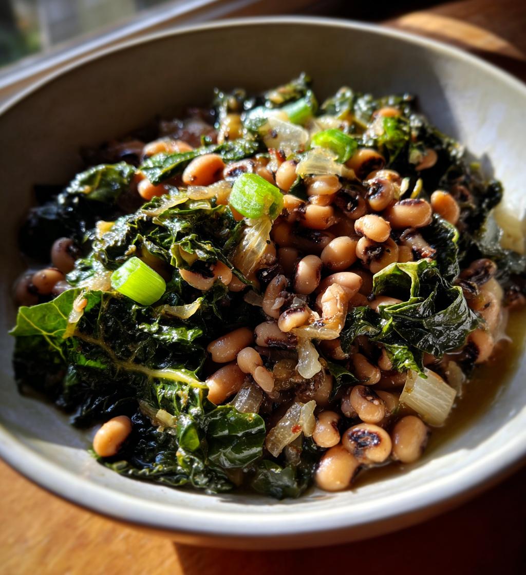 hottie black-eyed peas and greens