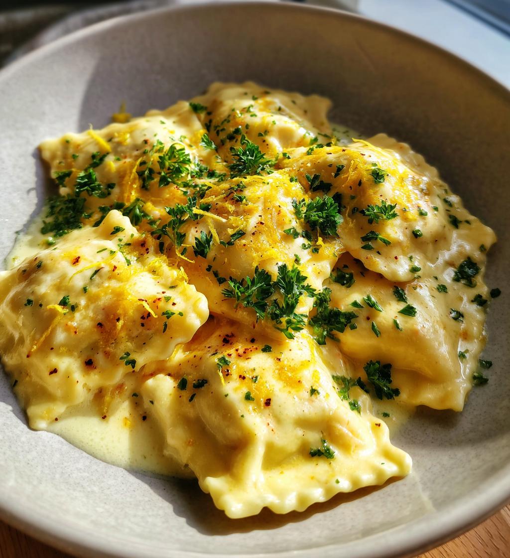 lemon cream sauce for lobster ravioli