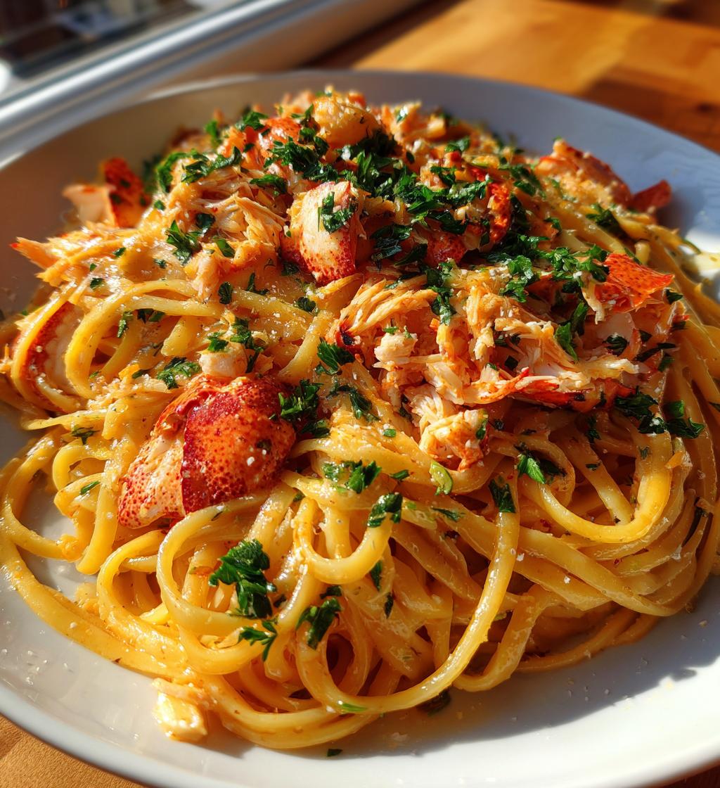 lemon lobster pasta