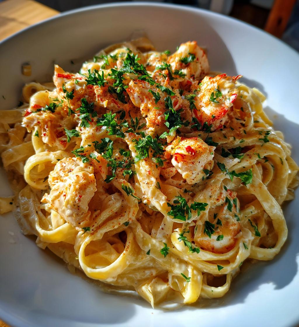lobster alfredo pasta
