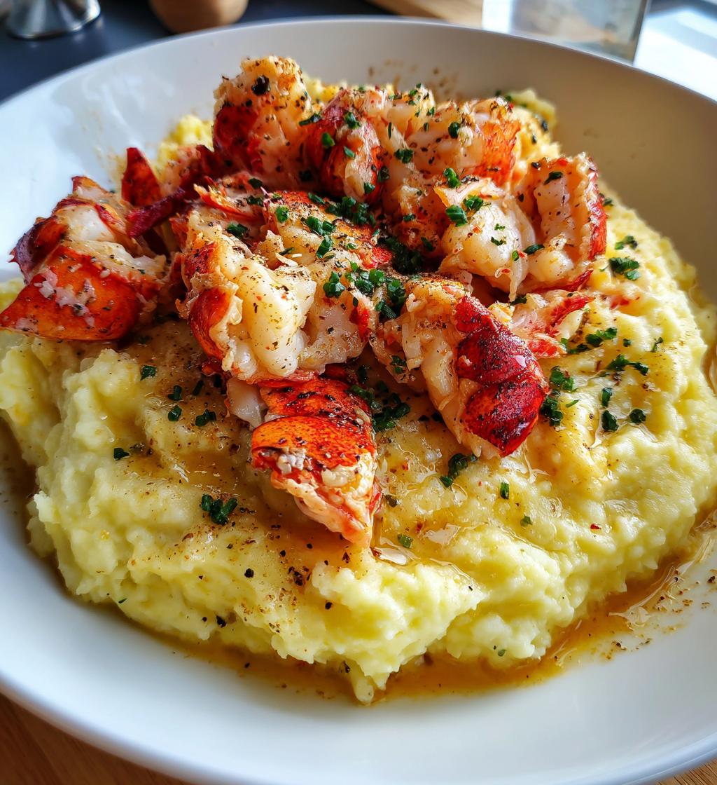 lobster and mashed potatoes