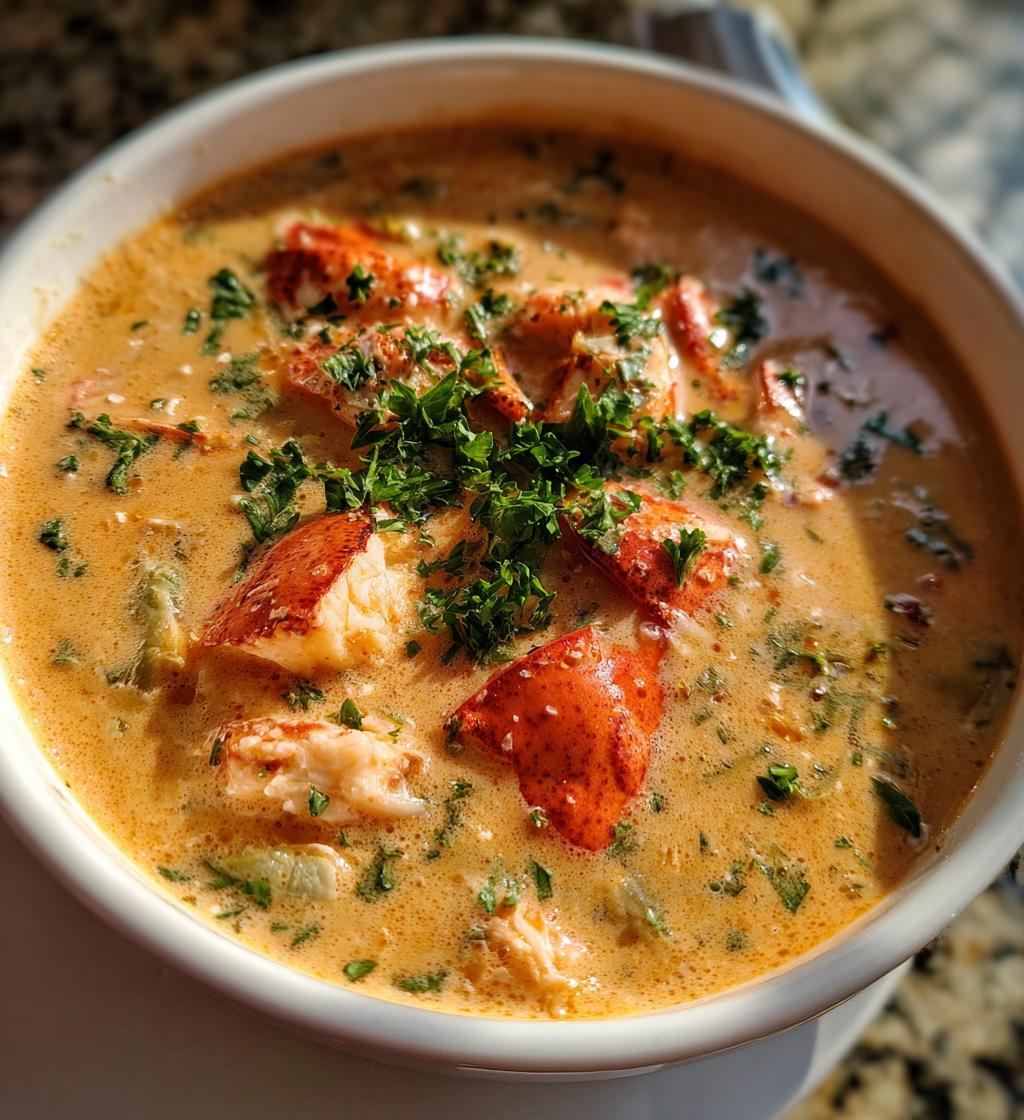 lobster bisque meal