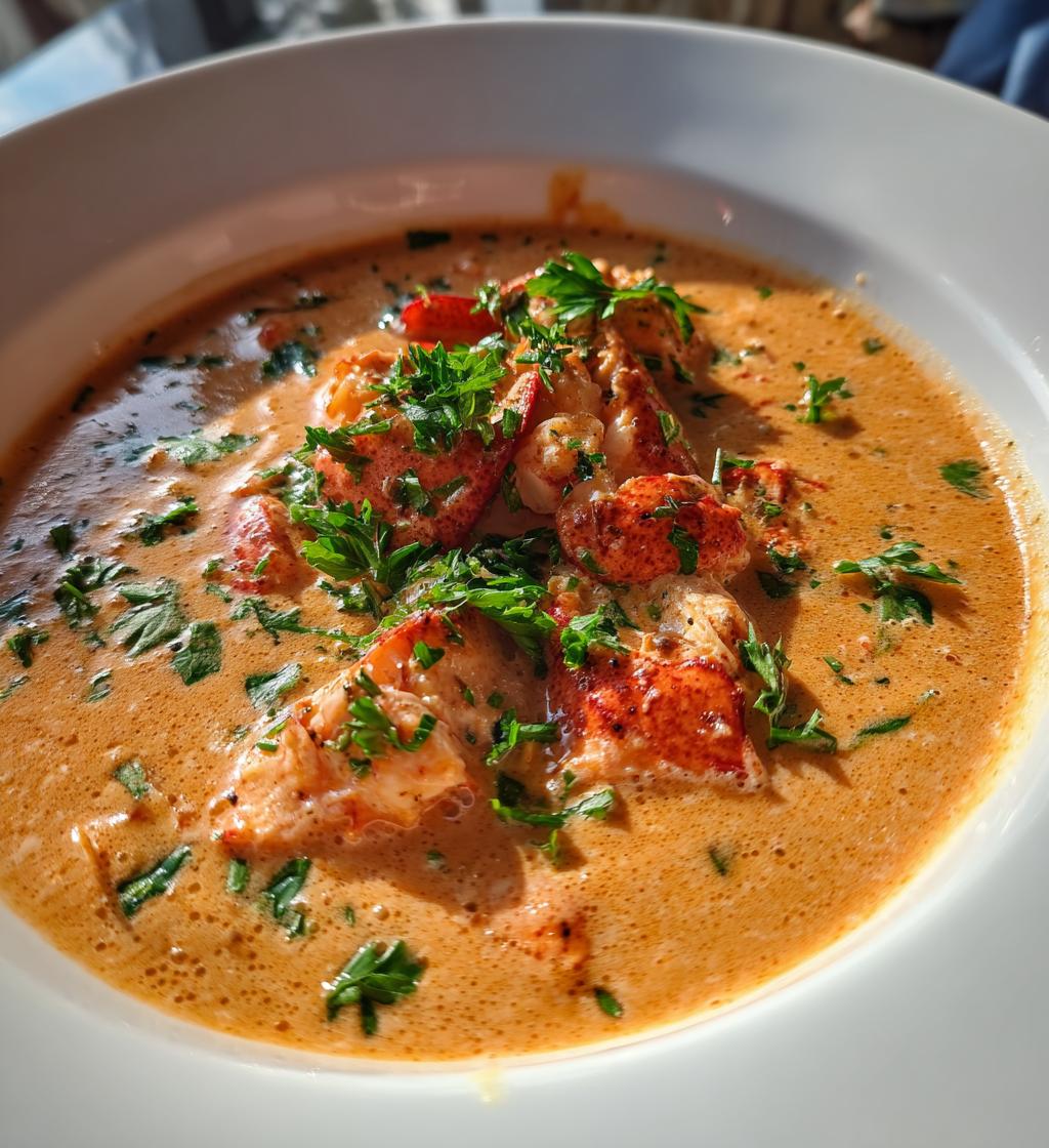lobster bisque plating