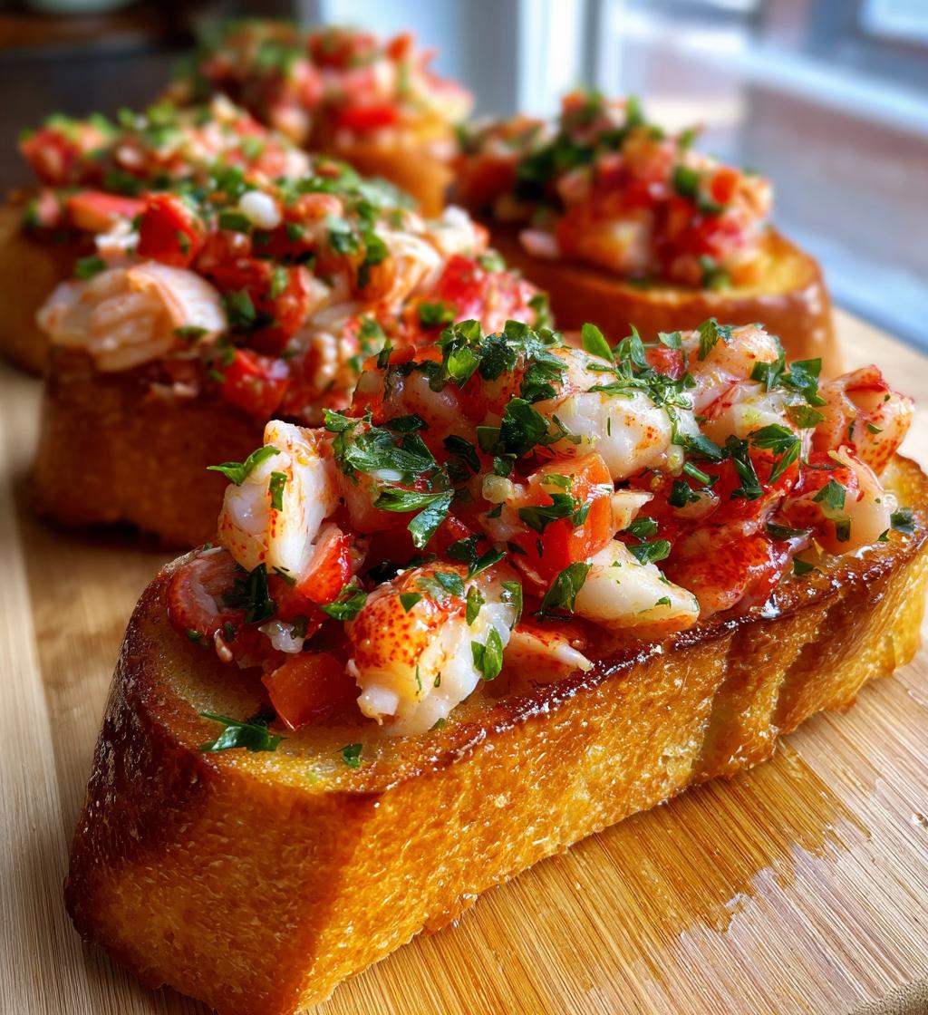 lobster bruschetta