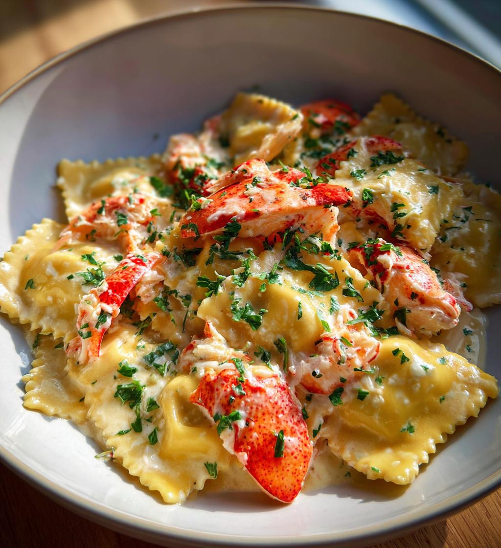 lobster ravioli sauce butter