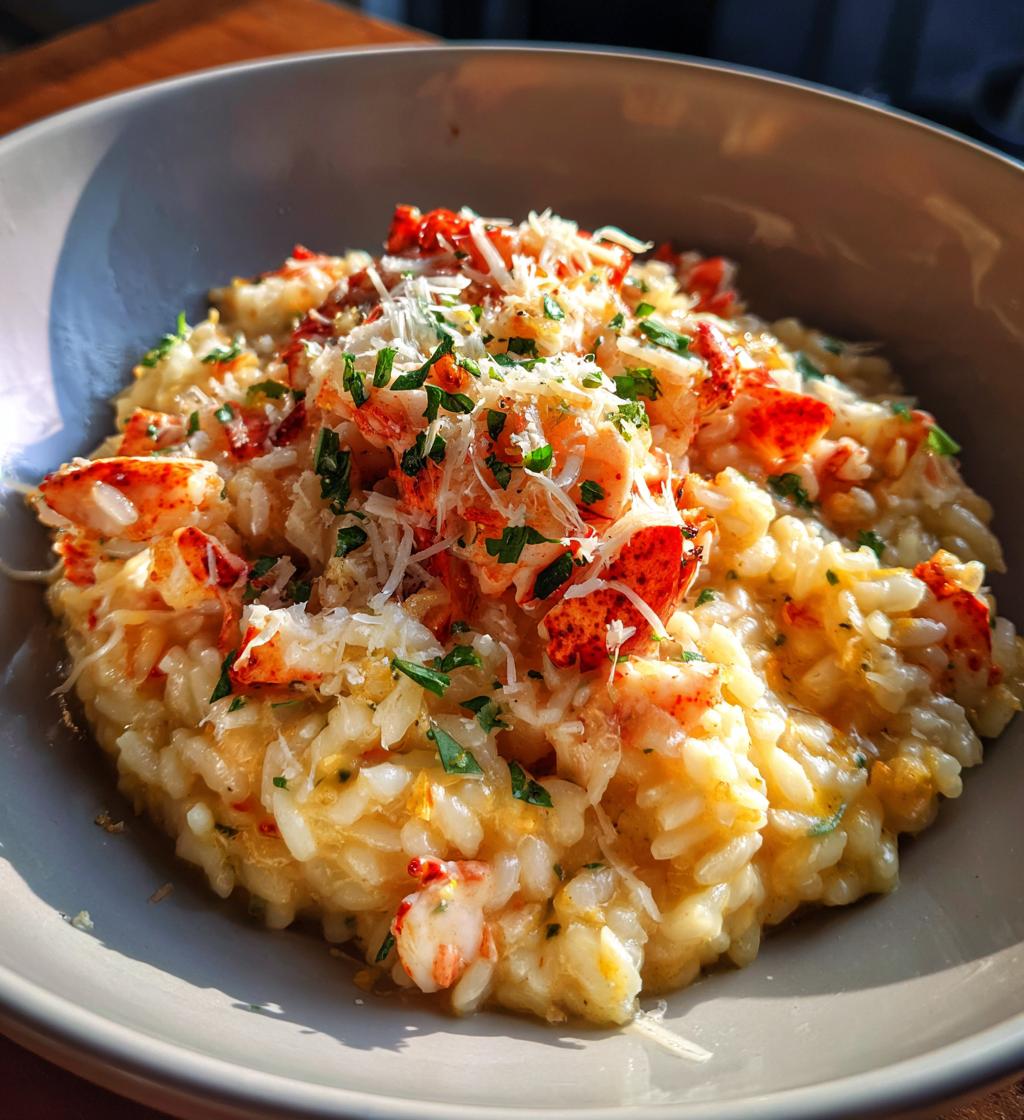 lobster tail risotto