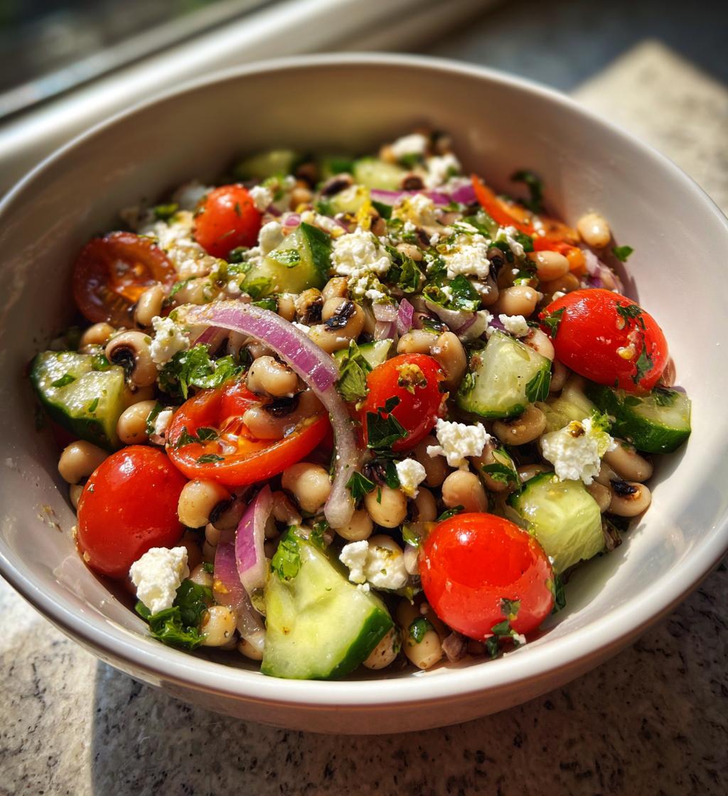 mediterranean black eyed pea salad