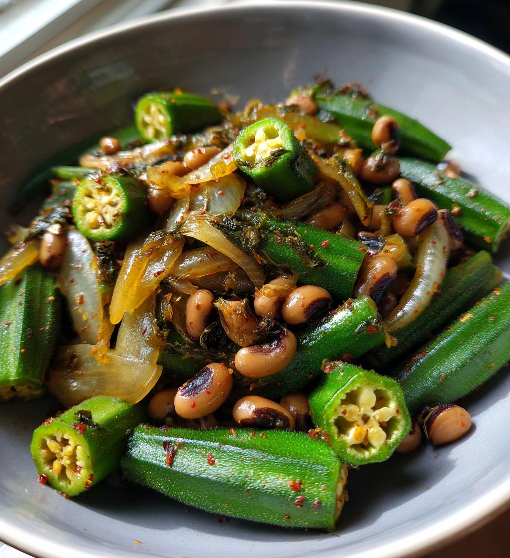 okra and black eyed peas