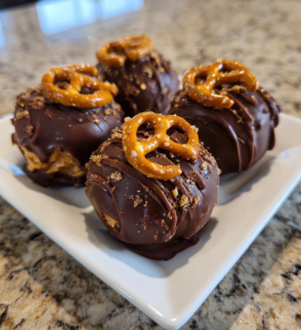 peanut butter pretzel buckeyes