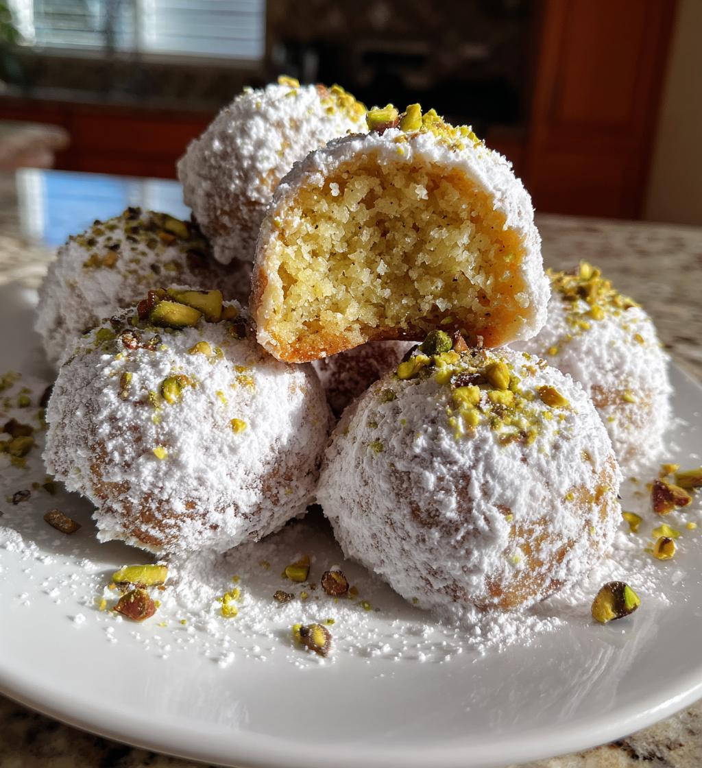 pistachio snowball cookies