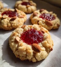 raspberry almond thumbprint
