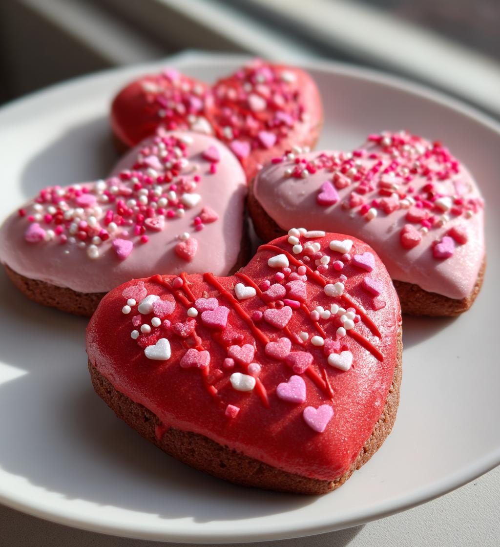 red and pink valentine treats