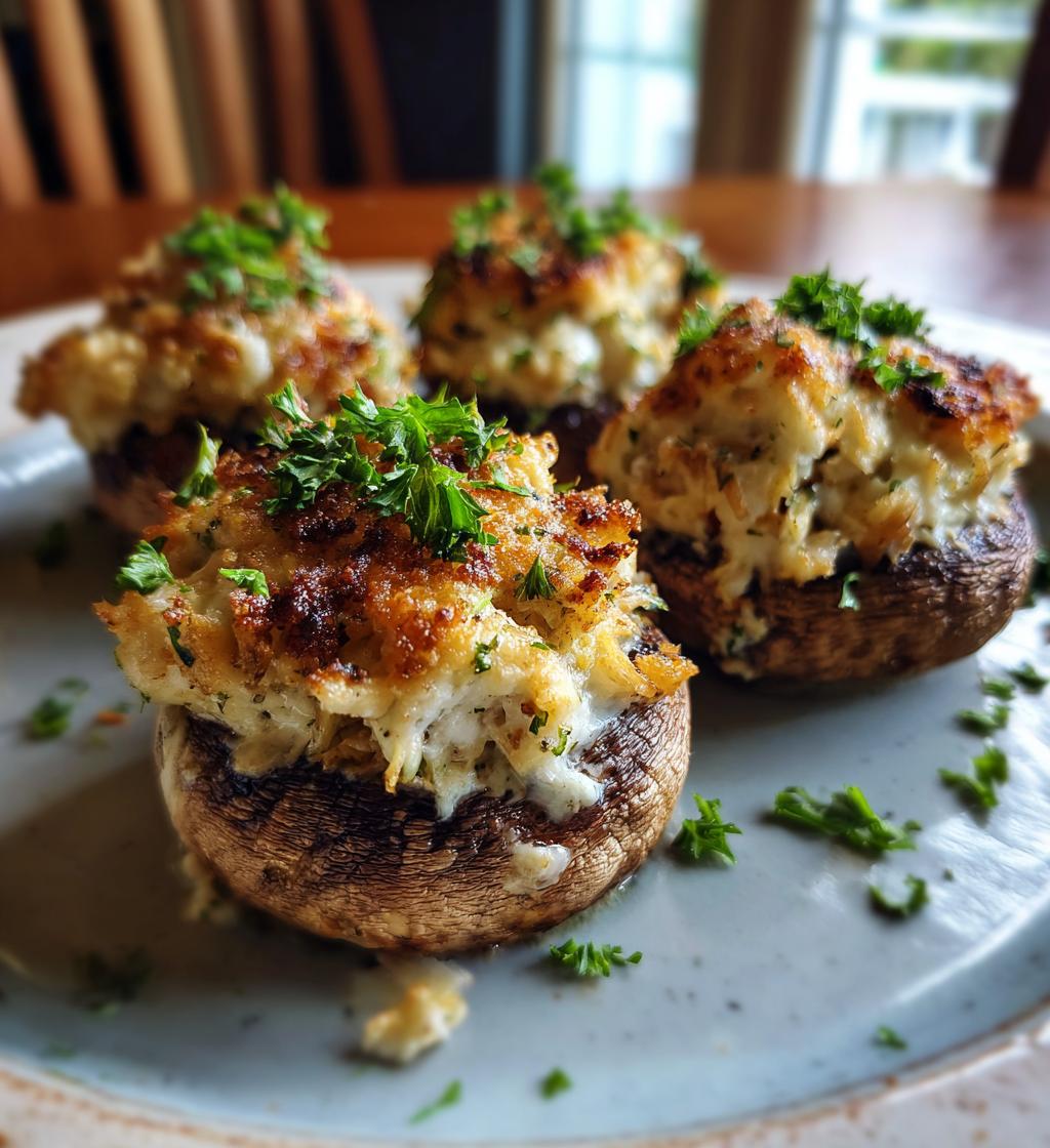 red lobster crab stuffed mushrooms