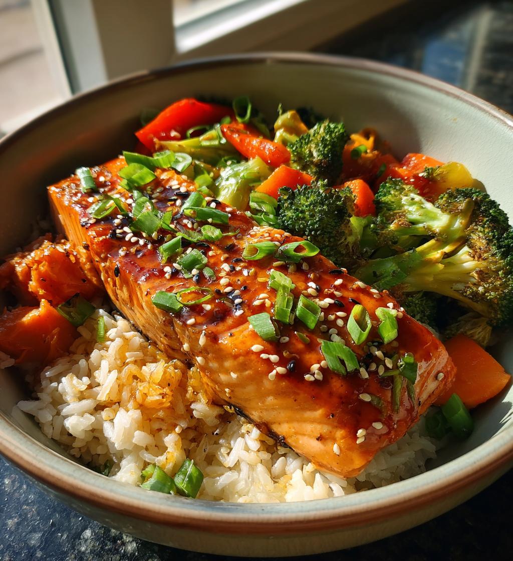 red lobster sesame soy salmon bowl
