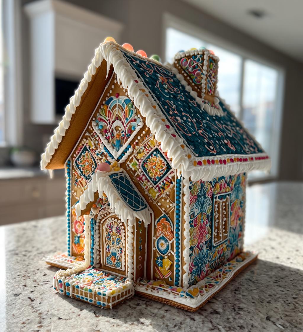 royal icing gingerbread house