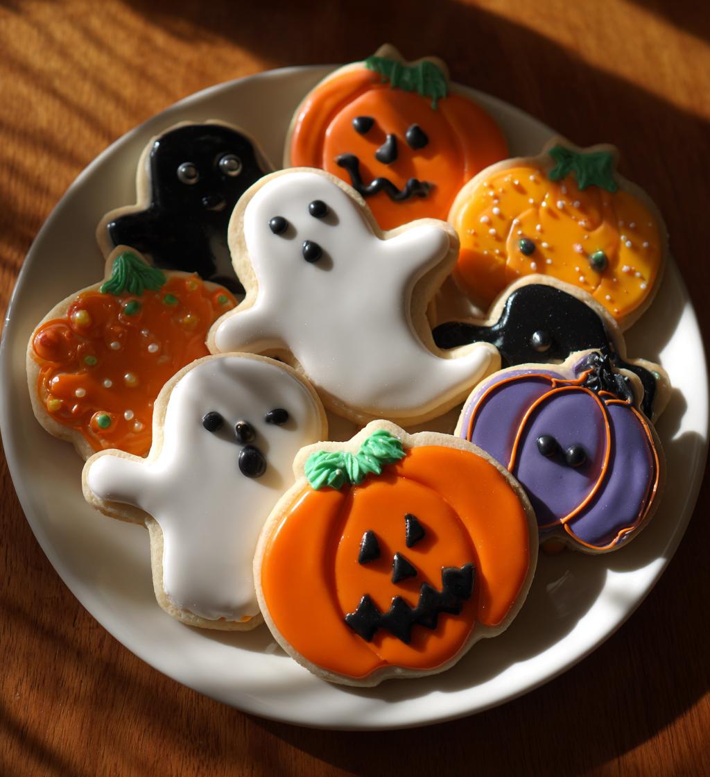 royal icing halloween cookies