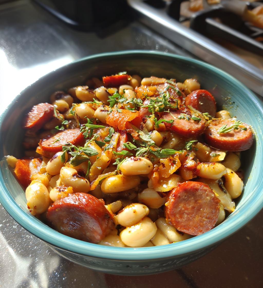 sausage black eyed peas