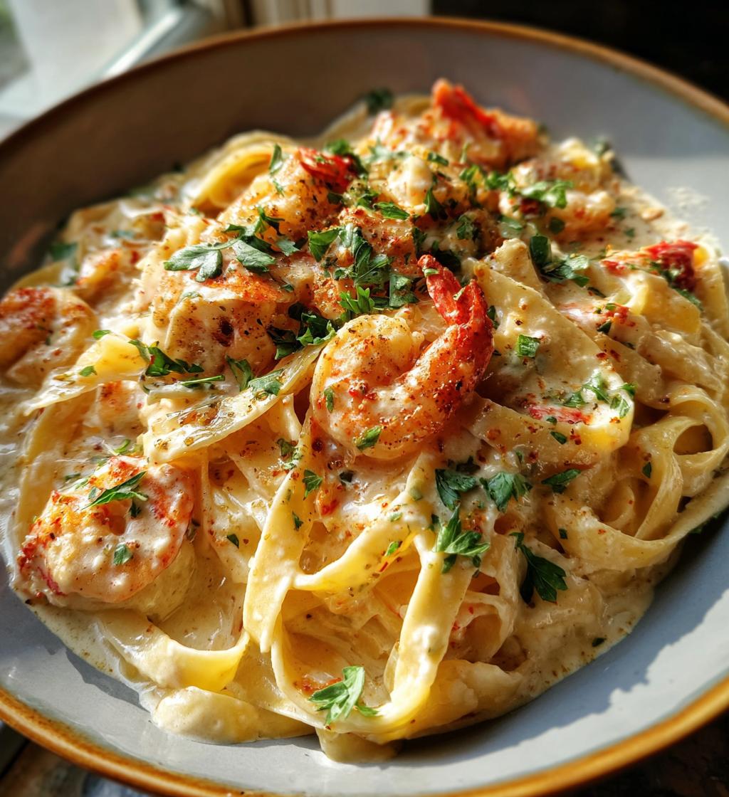 shrimp and lobster alfredo