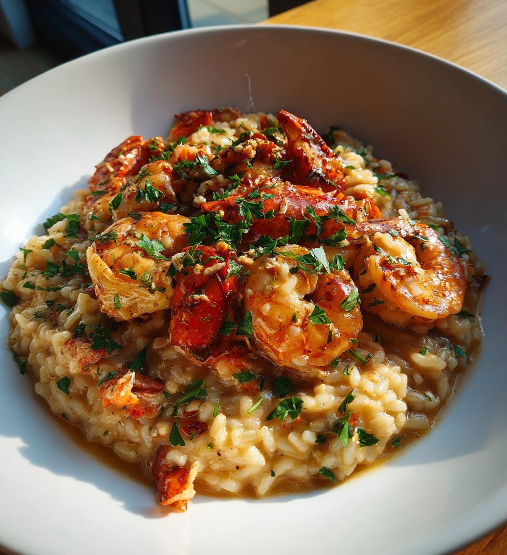 shrimp and lobster risotto