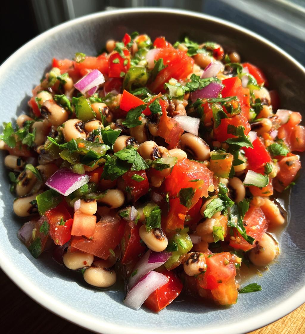 spicy black-eyed pea salsa