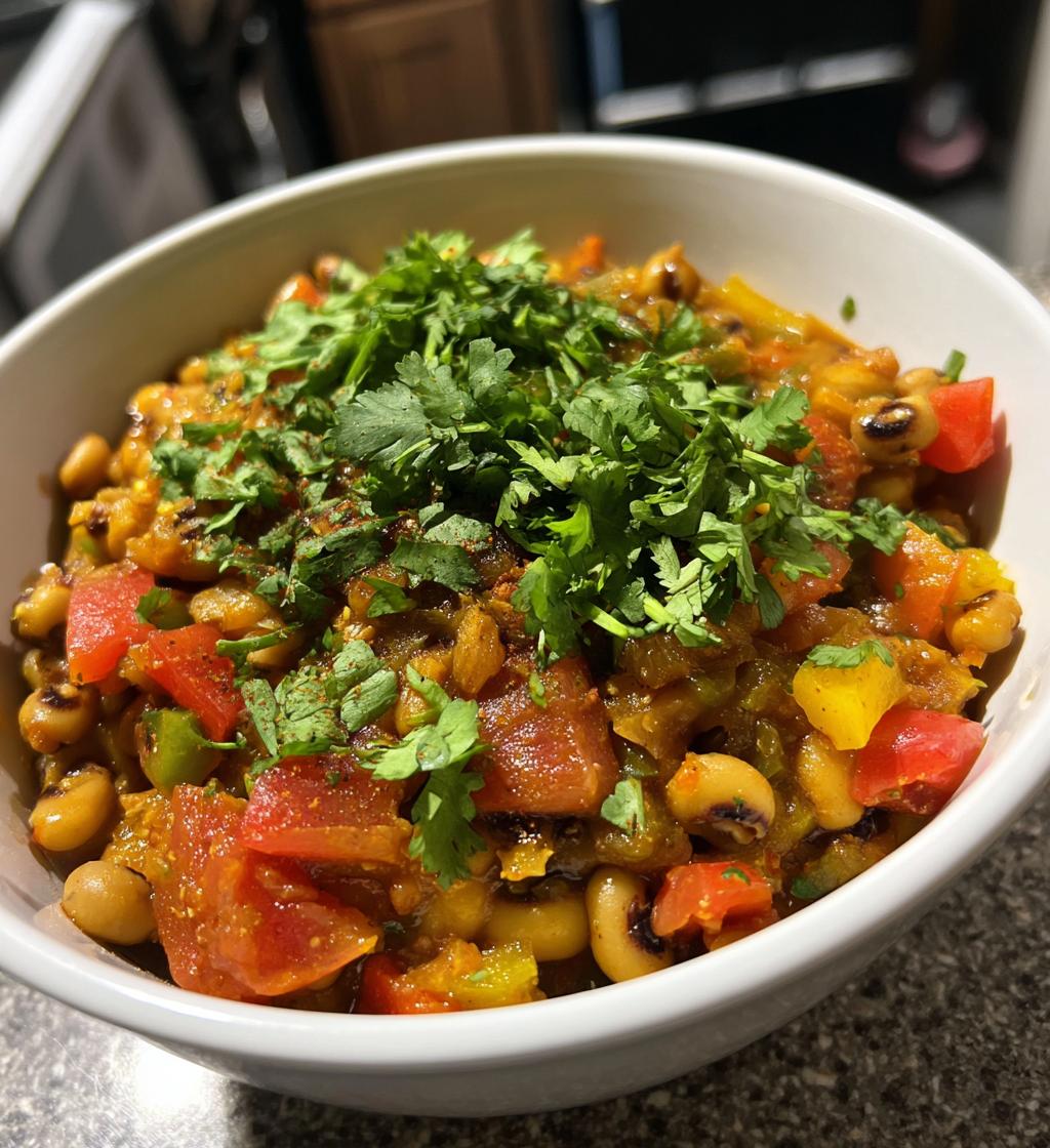 spicy vegetarian black-eyed peas recipe