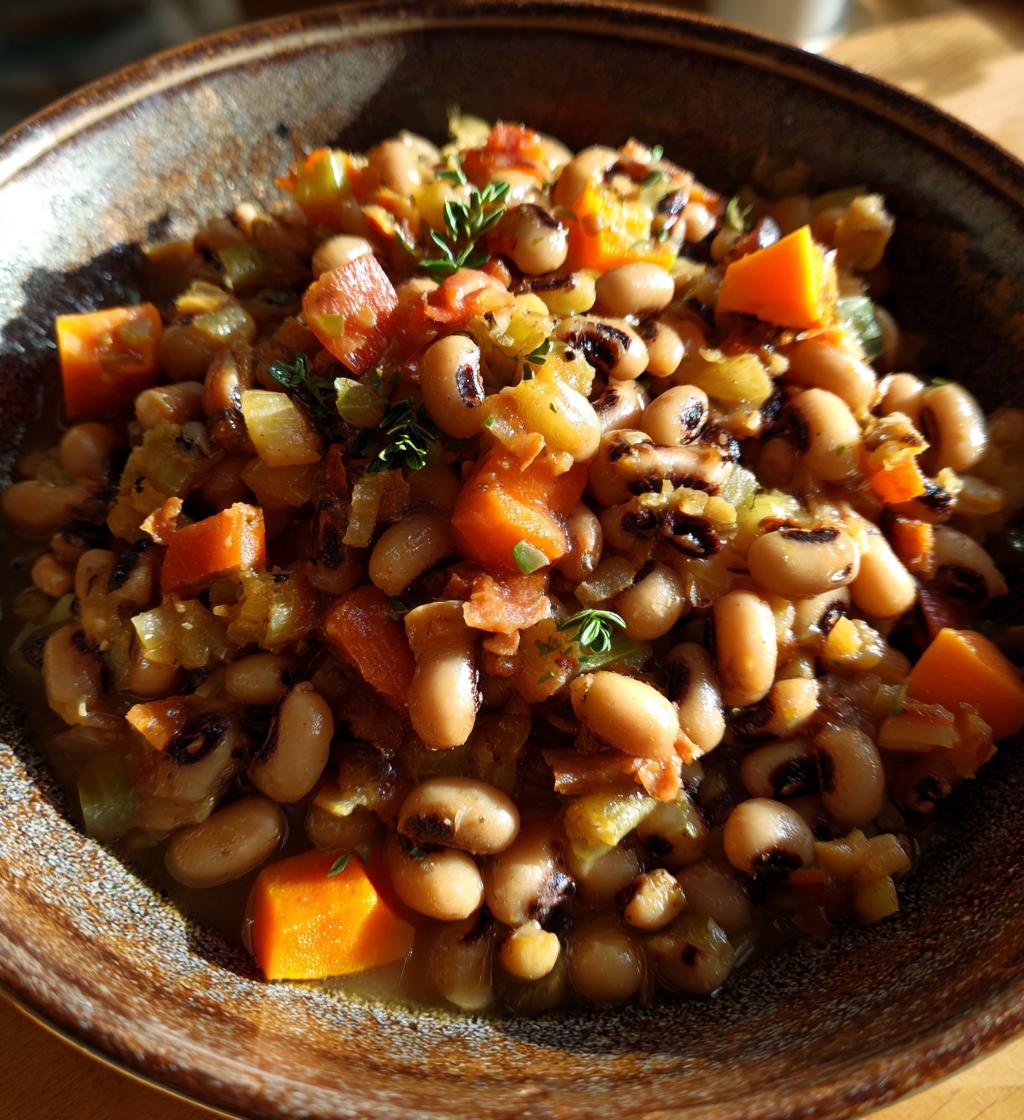 stewed black eyed peas