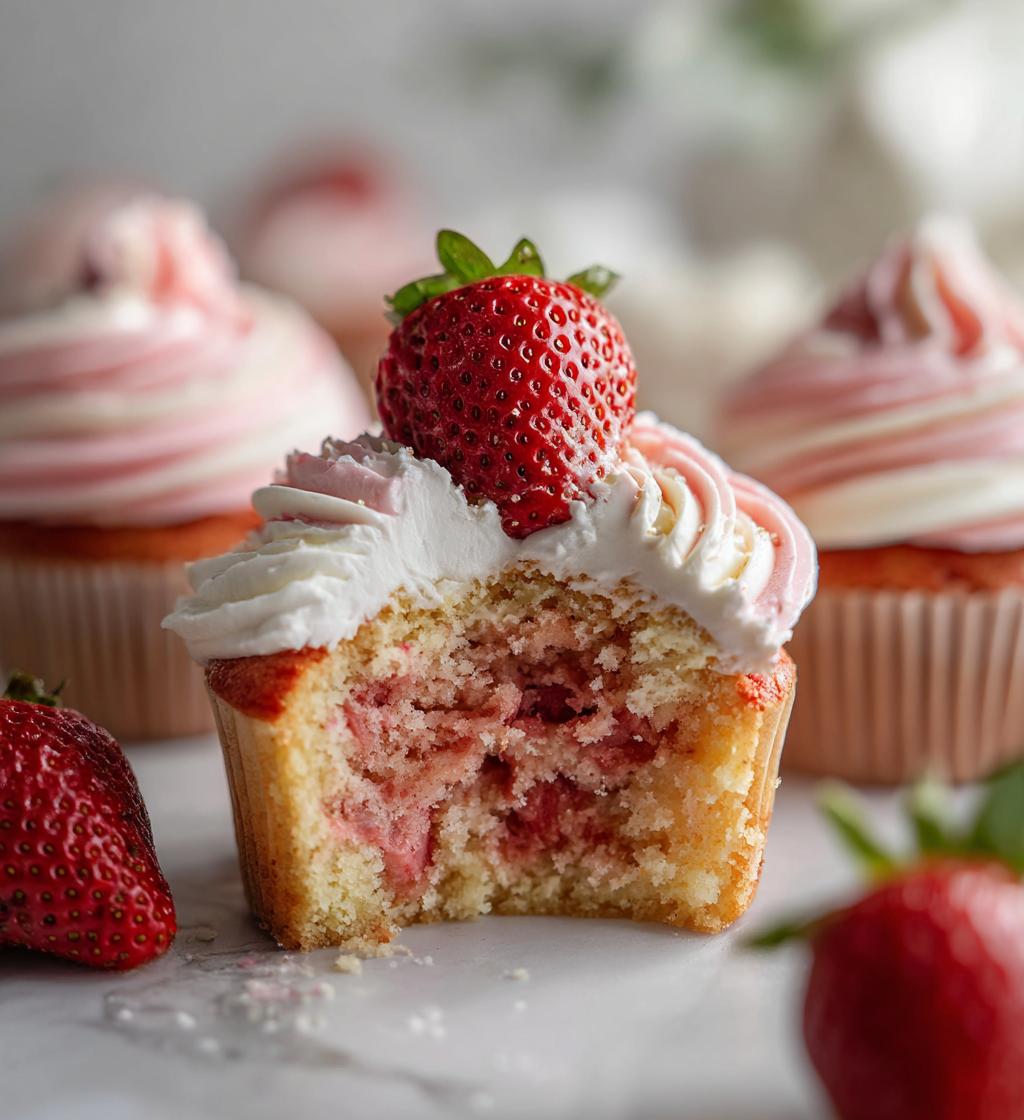strawberry valentine cupcakes