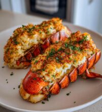 stuffed lobster tails with crab meat