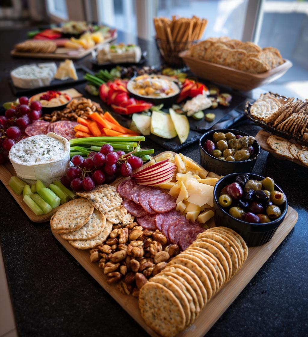 super bowl grazing table