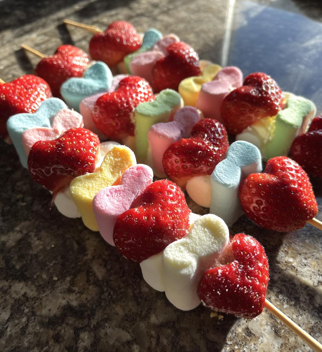 valentine candy skewers