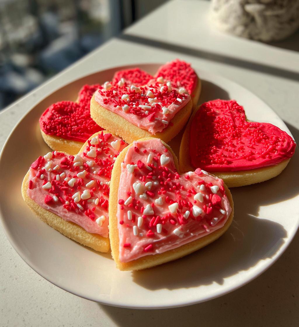 valentine cookies decorated buttercream