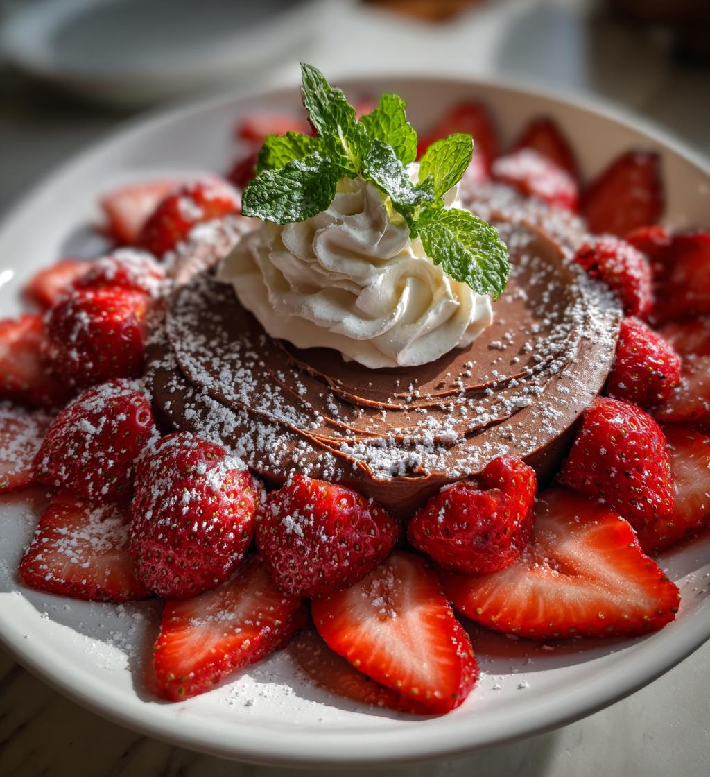 valentine dessert plating