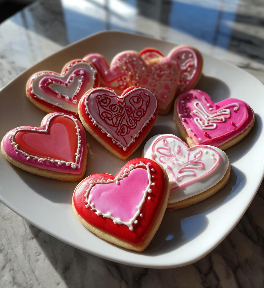 aesthetic valentines cookies