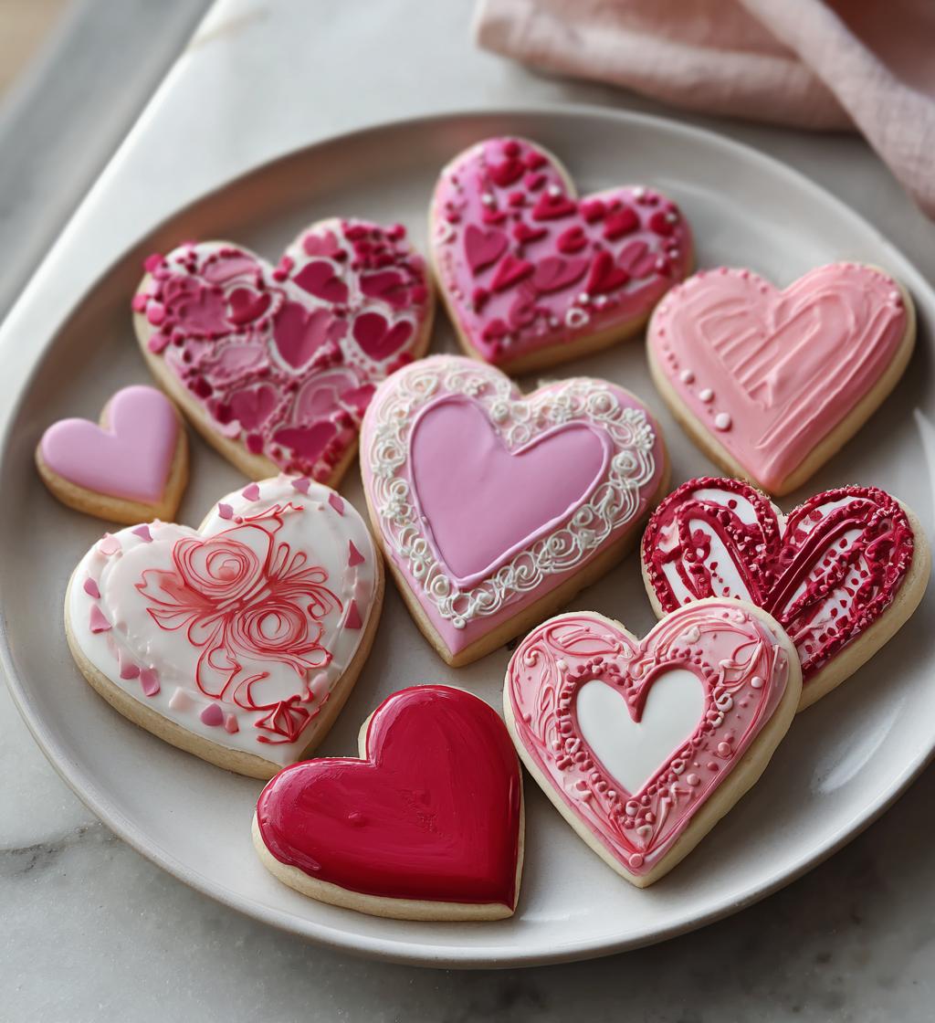 decorating valentines cookies