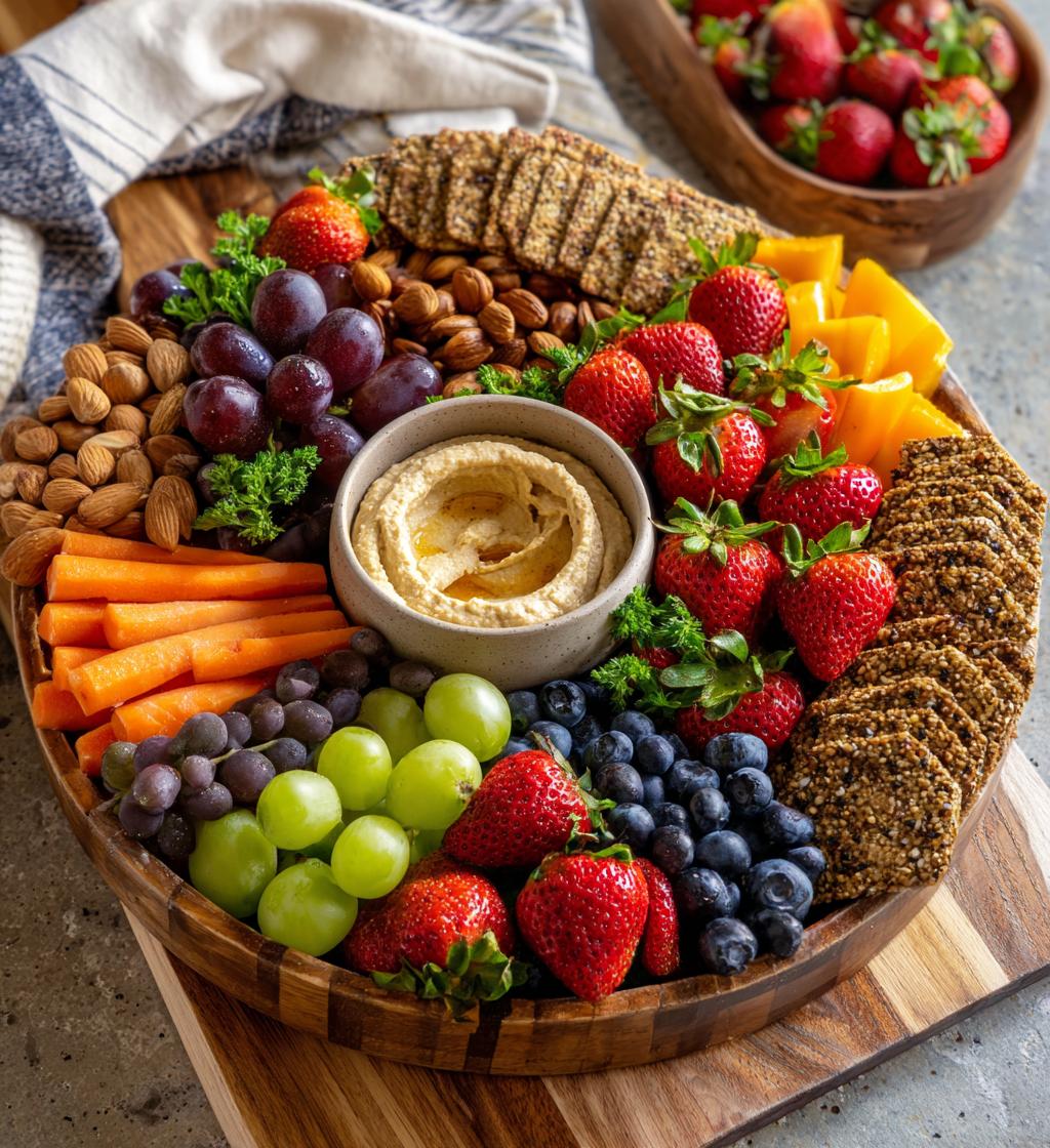 healthy valentines charcuterie board
