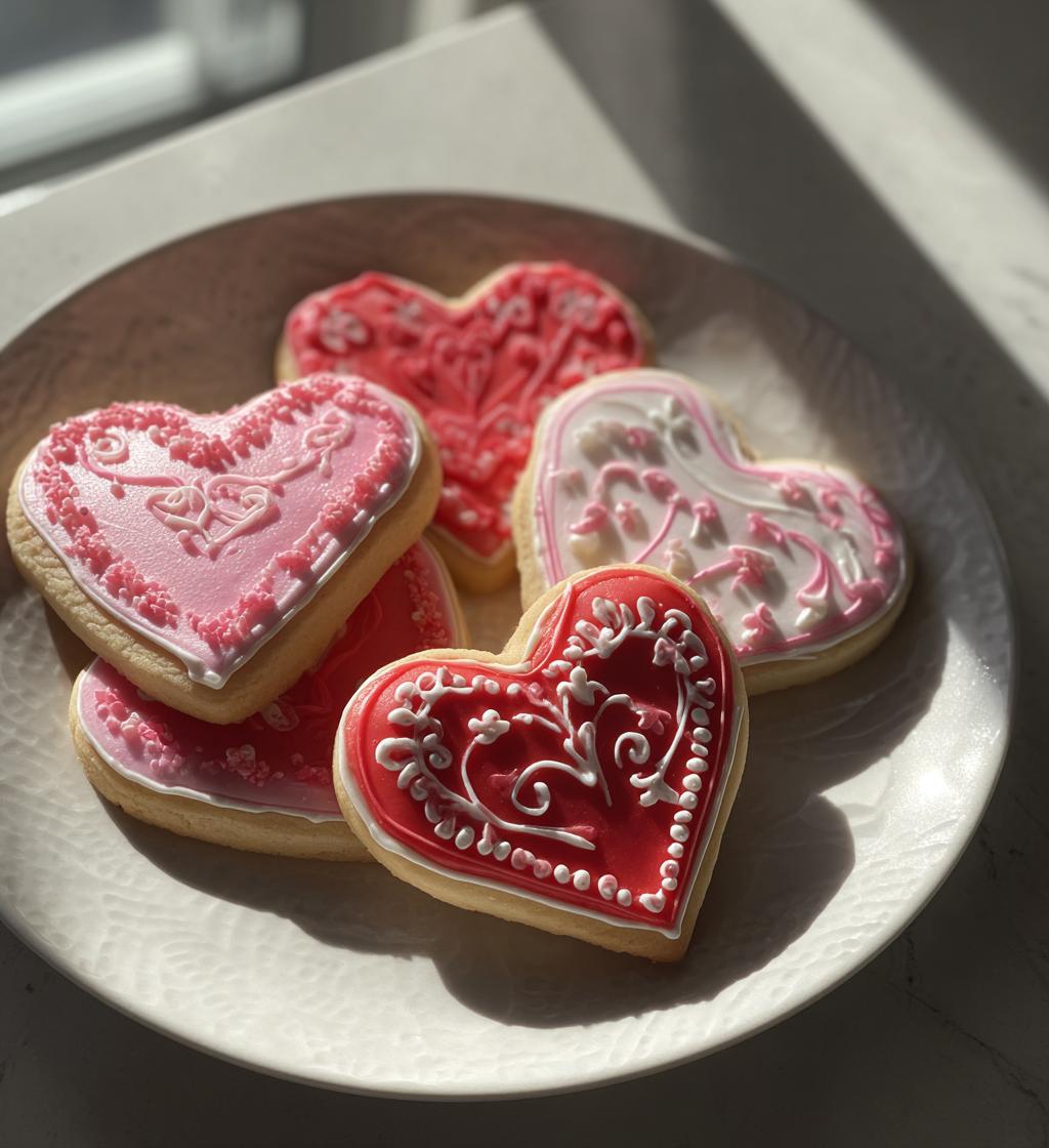heart shaped cookies valentines day graphic