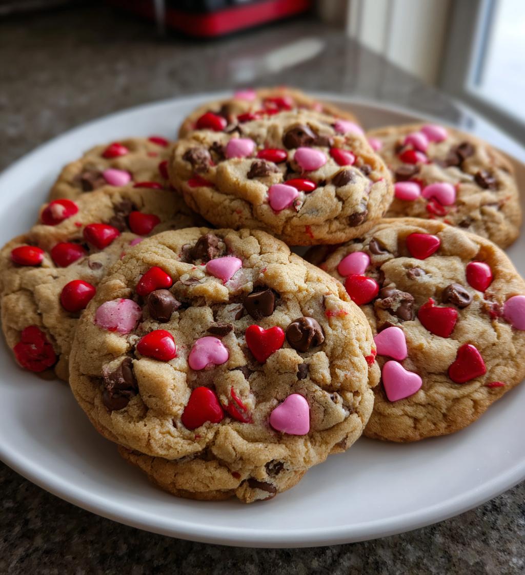 m&m cookies valentines