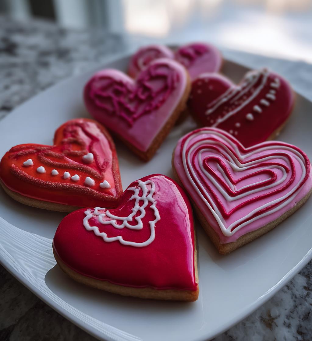 royal icing cookies valentines day