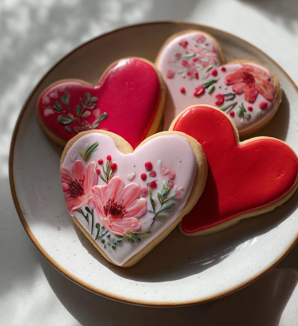 royal icing cookies valentines