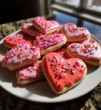 simple valentines cookies decorated