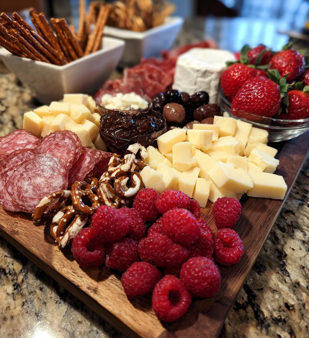 small valentines charcuterie board