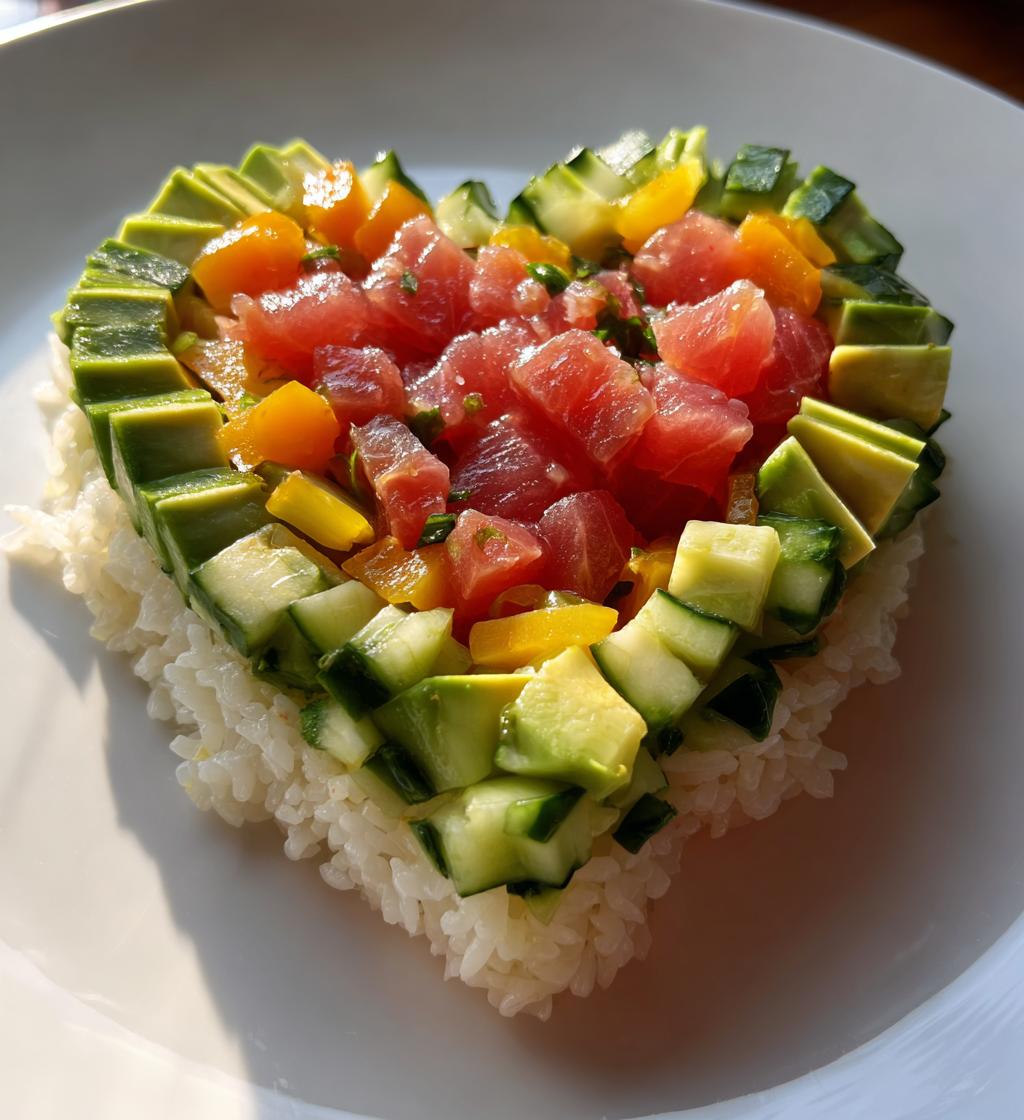 sushi heart valentines day