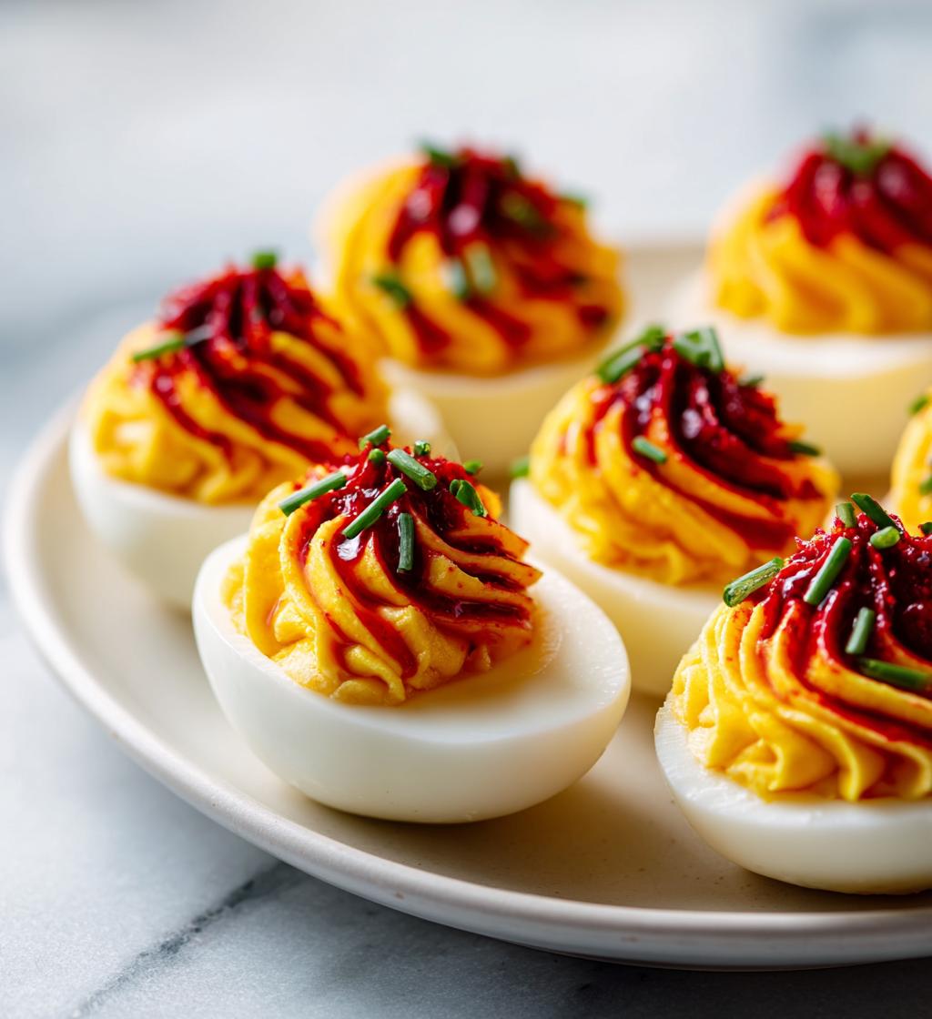 valentine deviled eggs