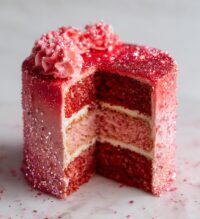 valentine fondant cake
