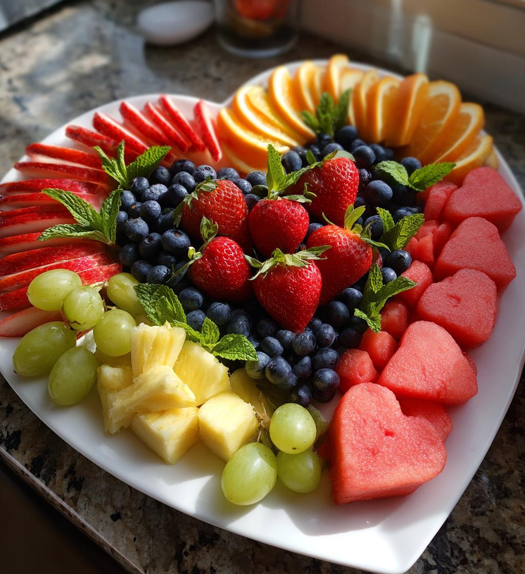 valentine fruit platter