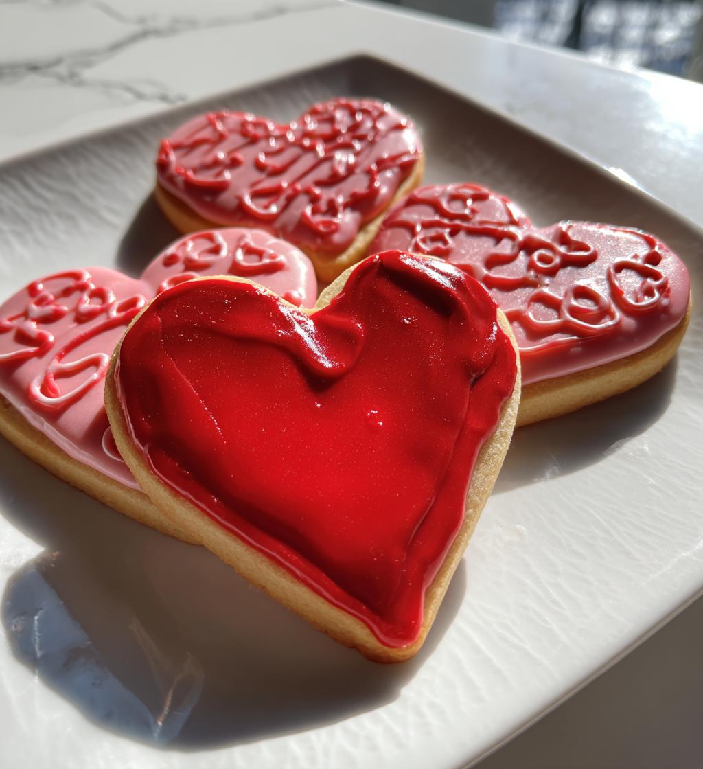 valentine heart cookies